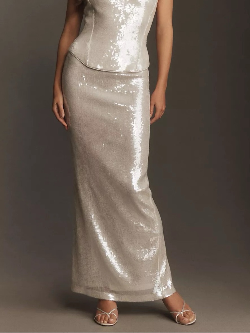 Mare Mare Sequin Shine Column Maxi Skirt